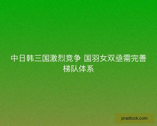 中日韩三国激烈竞争 国羽女双亟需完善梯队体系